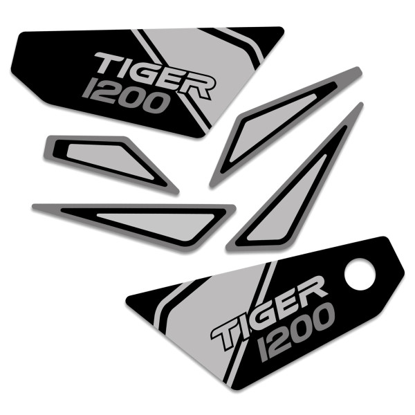 Pyramid Plastics Pyramid decals (set of 6) | black & grey | triumph tiger 1200 gt 2022>current